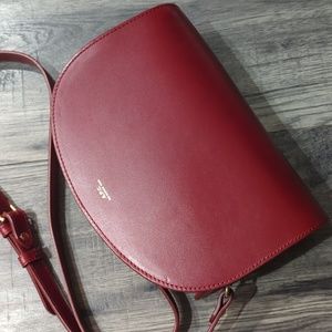 A.P.C. Demi-Lune Leather Crossbody Bag